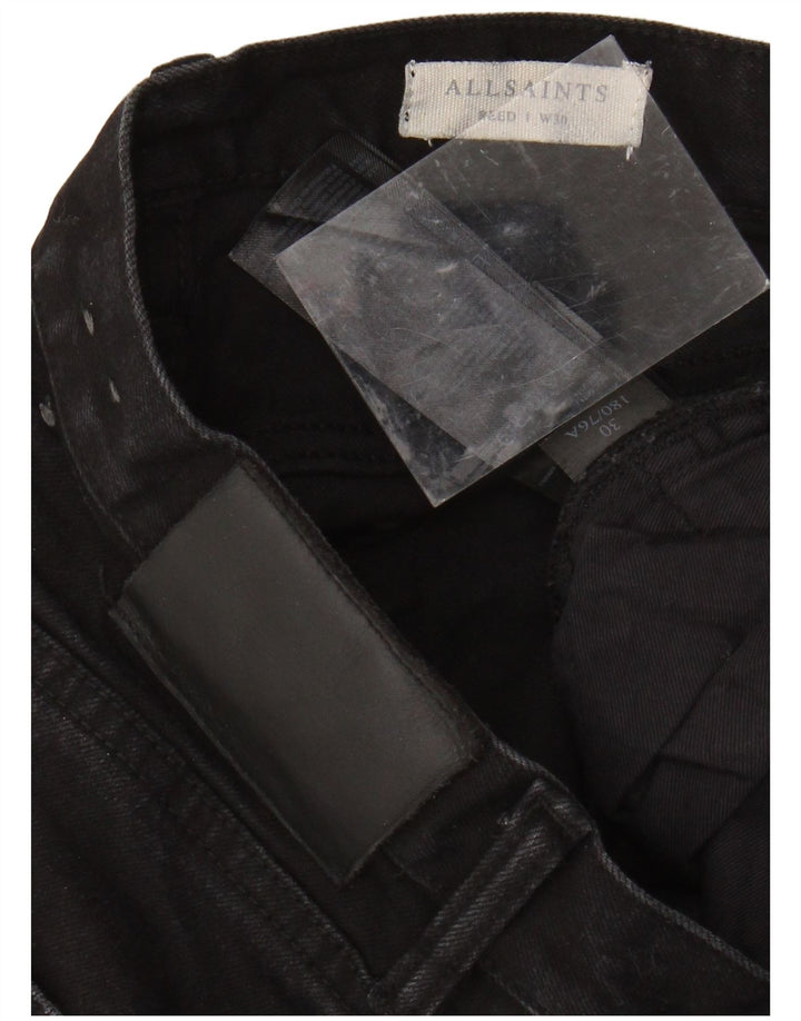 ALL SAINTS Herre REED Slim Jeans W30 L31 Sort Bomuld