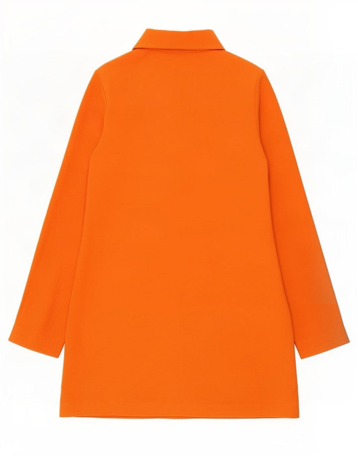 Zara Langærmet Polokjole til kvinder UK 12 Medium Orange Polyester