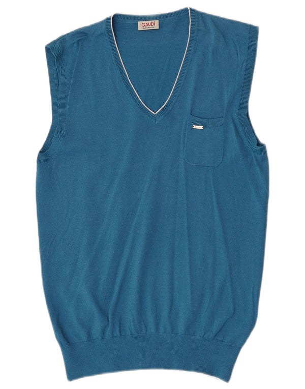 Gaudi Herrevest Tank Top Medium Blue Viscose