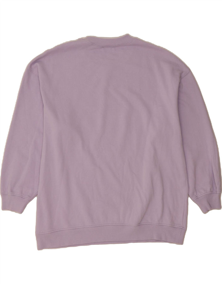 ZARA Womens Sweatshirt Jumper UK 16 Large Purple Cotton Vintage Zara and Second-Hand Zara from Messina Hembry 