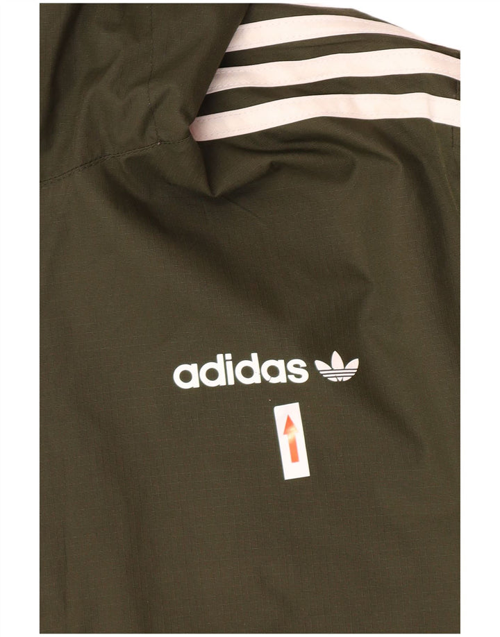 Adidas Herre Hooded Bomber Vendbar Jacket UK 36 Small Khaki Polyester