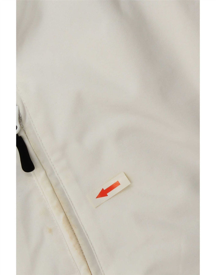 Adidas Herre hættepolstret bomberjakke UK 38 Medium White Nylon