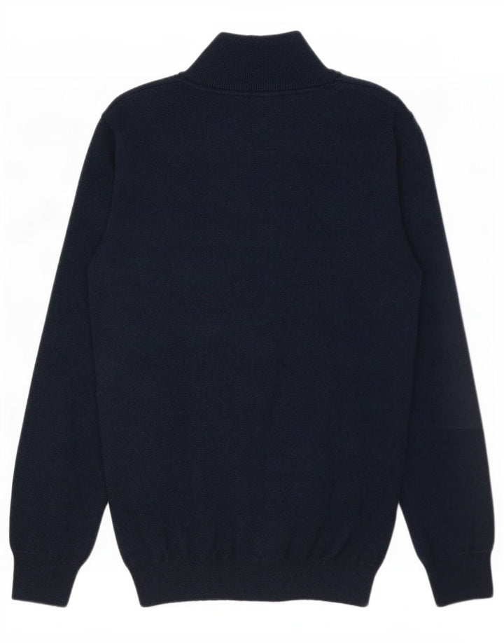 Superdry Sweater med lynlås til mænd, lille marineblå bomuld