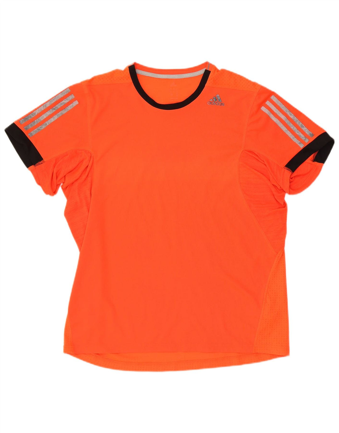 ADIDAS Mens Supernova T-Shirt Top Large Orange Colourblock Polyester