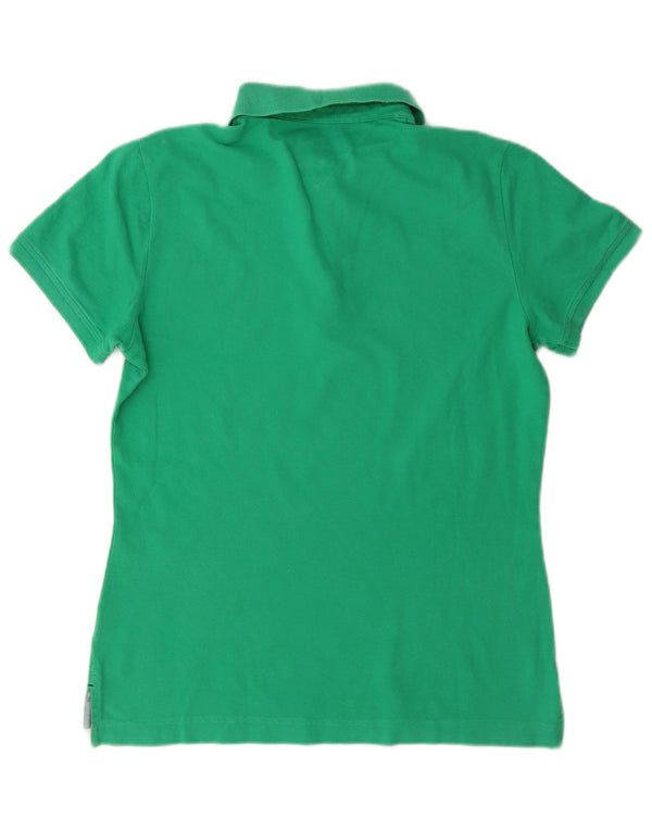 Tommy Hilfiger Dame Polo Shirt UK 14 Medium Green Bomuld