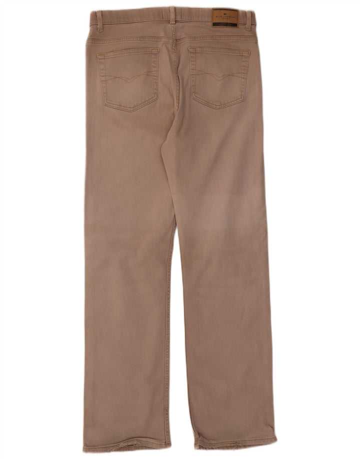 Marks & Spencer Herre Blue Harbor Straight Jeans W36 L33 Beige Bomuld