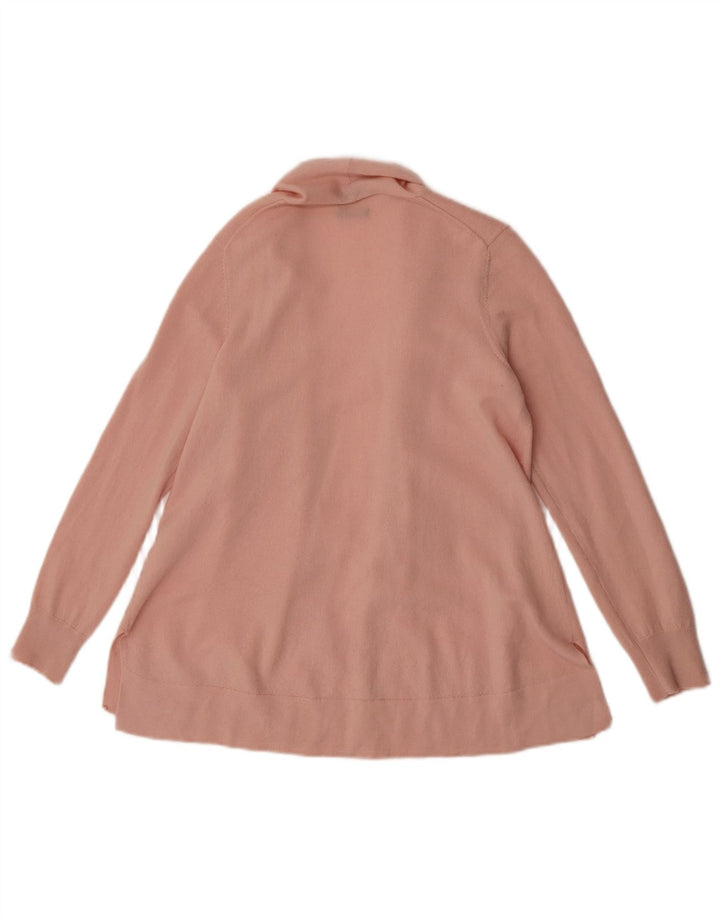 Massimo Dutti Dame Open Cardigan Sweater UK 12 Medium Pink