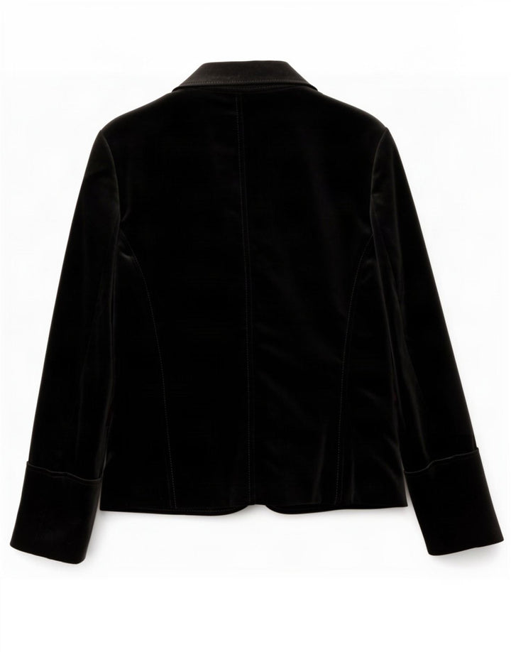 Hugo Boss Dame 1-knap Velvet Blazer Jacket UK 10 Small Black
