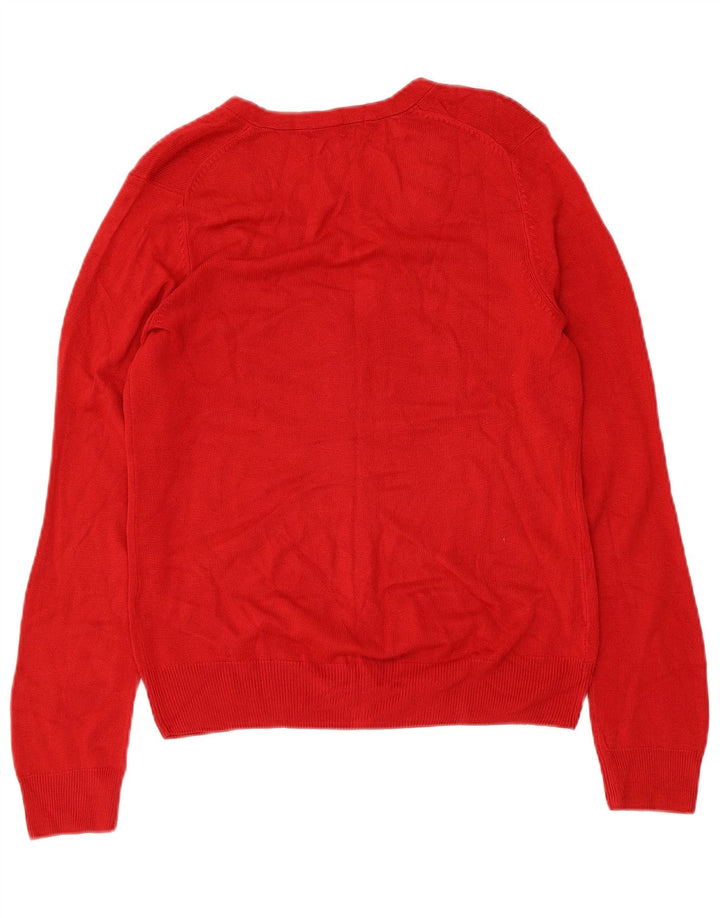 MARKS & SPENCER Dame cardigan sweater UK 12 Medium Rød Akryl