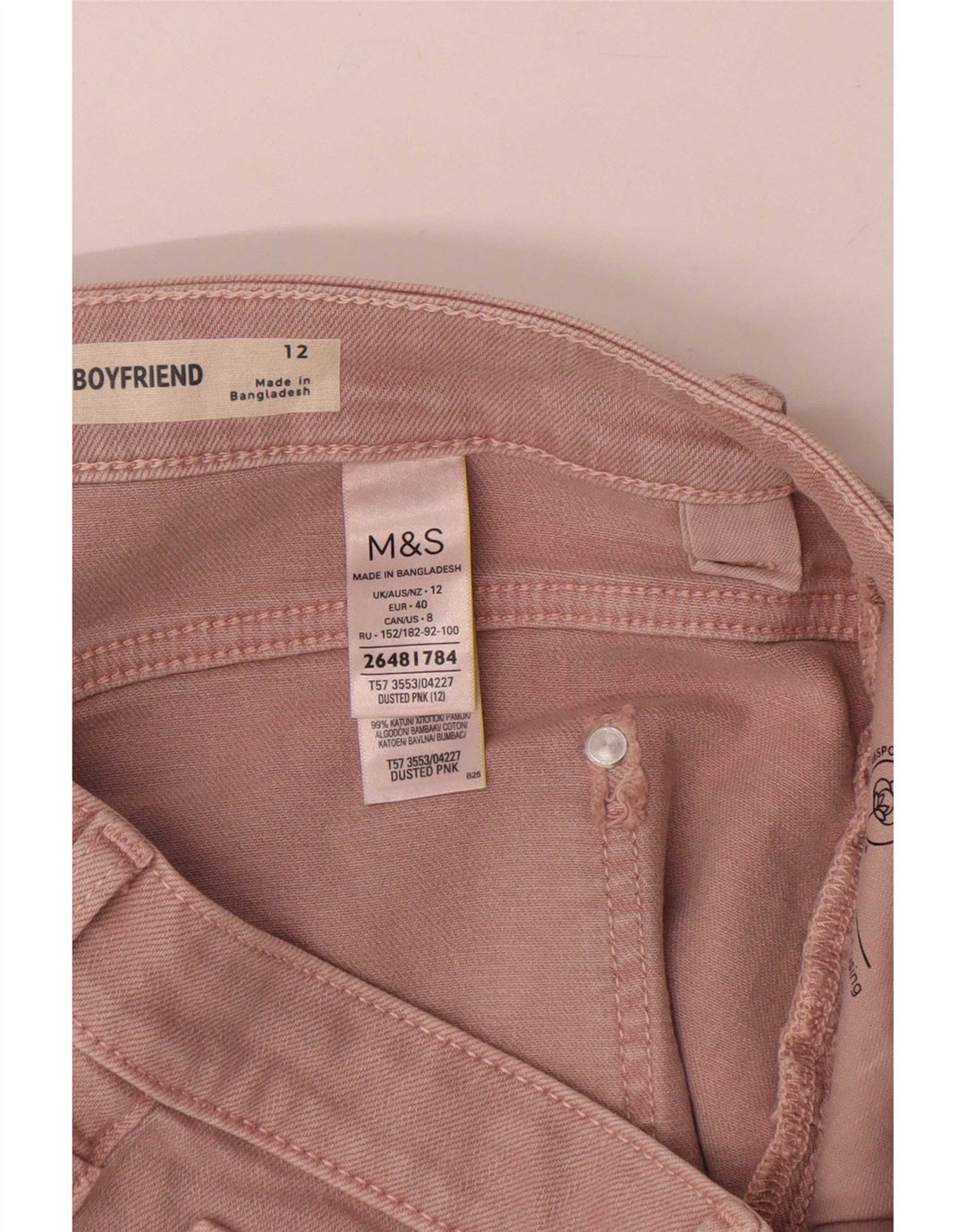 Marks & Spencer denimshorts til kvinder UK 12 Medium W30 Pink Bomuld