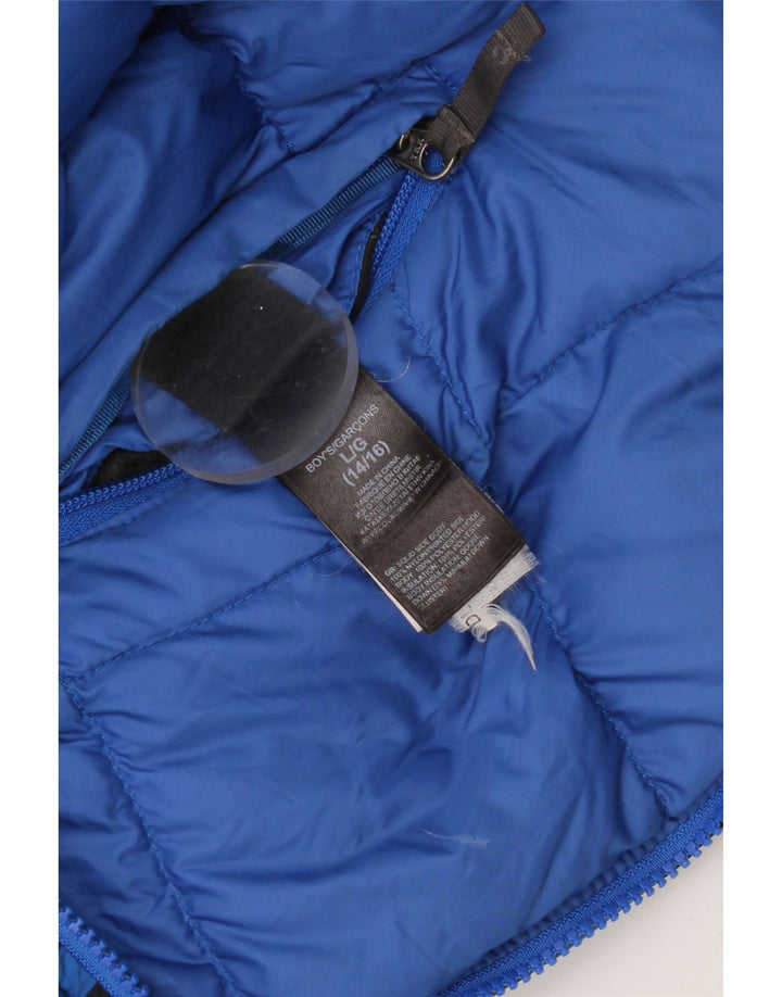 The North Face Boys Hætte Vendbar Polstret Jakke 12-13 År Stor Blå