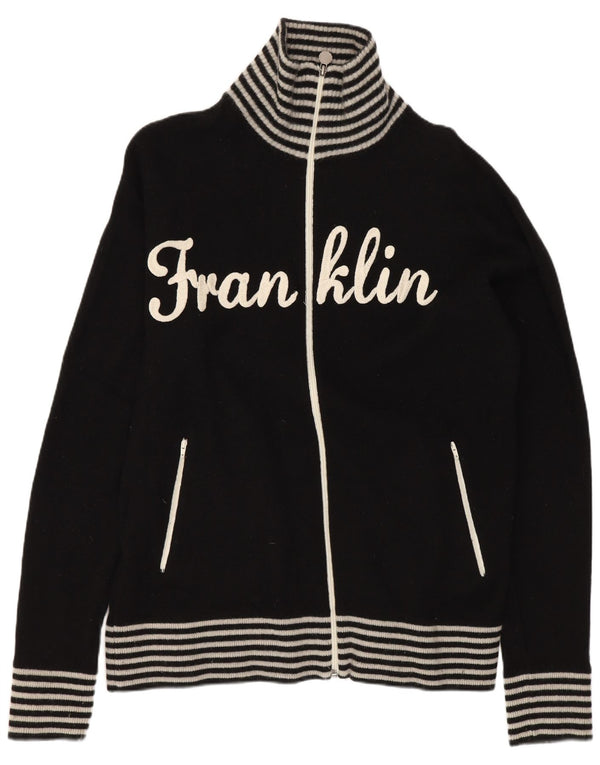 Franklin & Marshall Herre grafisk cardigan sweater Stor sort stribet uld