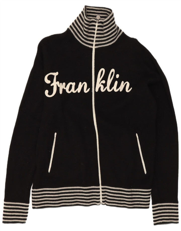 Franklin & Marshall Herre grafisk cardigan sweater Stor sort stribet uld