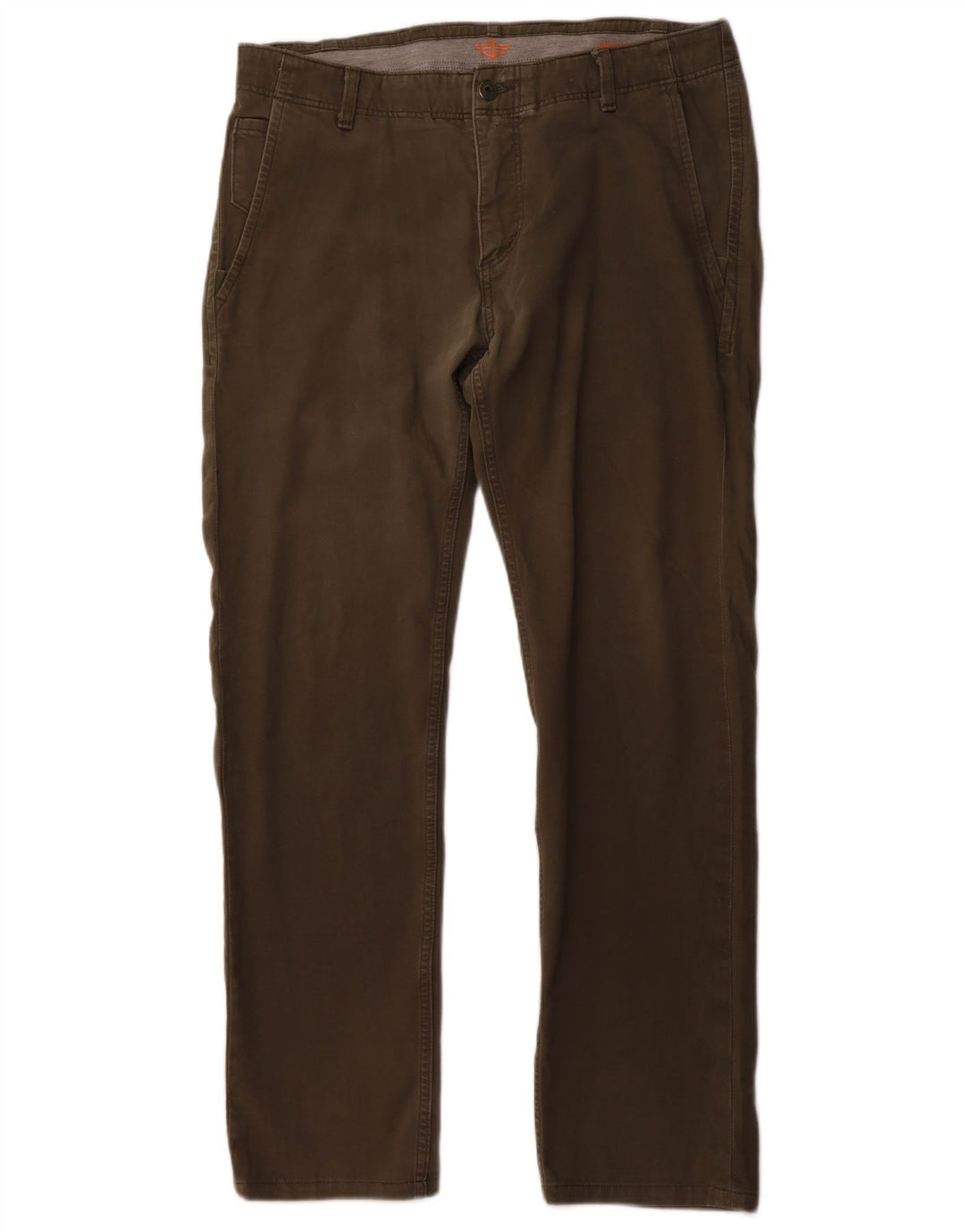 DOCKERS Slim Chino-bukser til mænd W34 L32 Khaki Bomuld