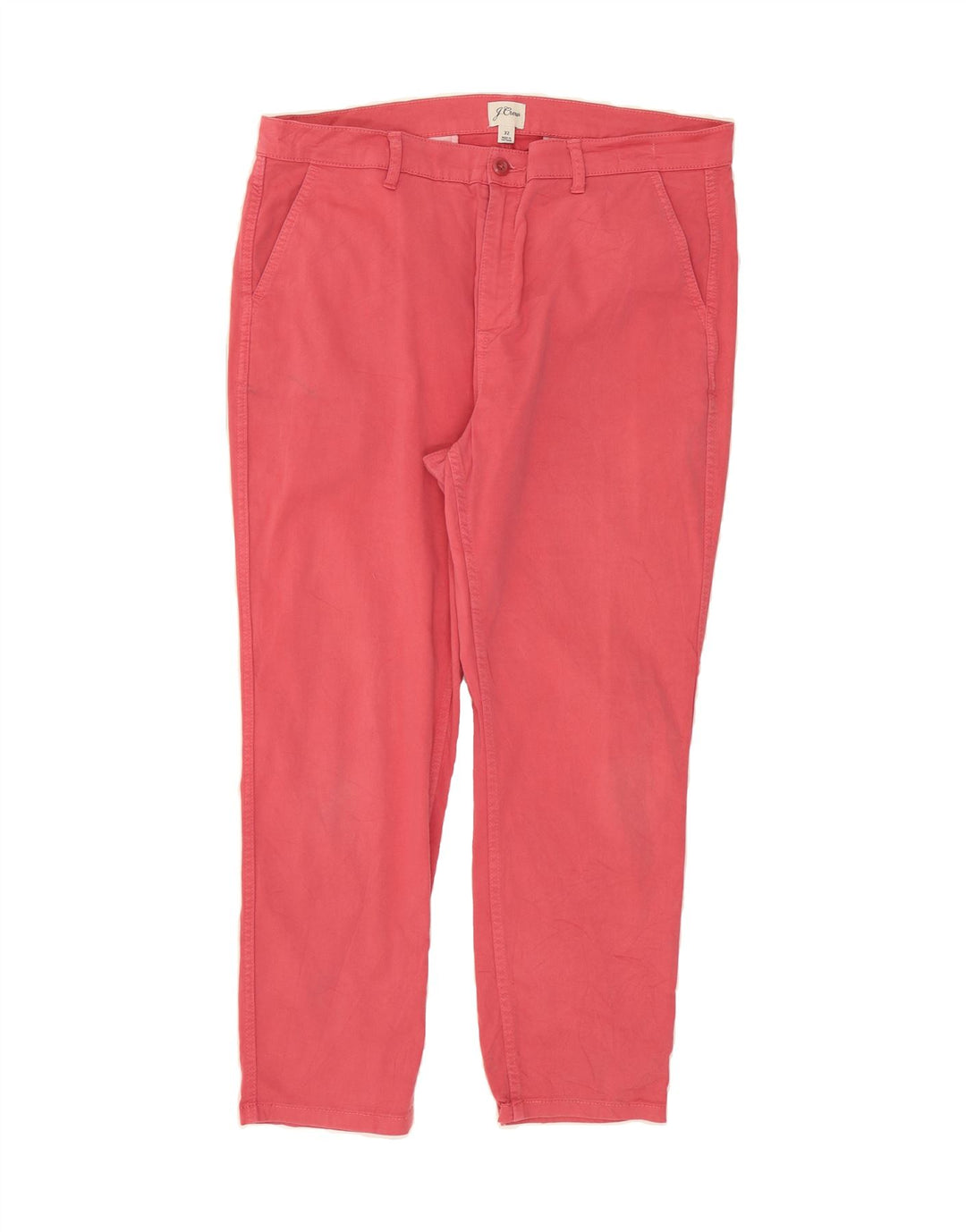 J. CREW Mens Slim Chino Trousers W32 L26 Red Cotton Vintage J. Crew and Second-Hand J. Crew from Messina Hembry 