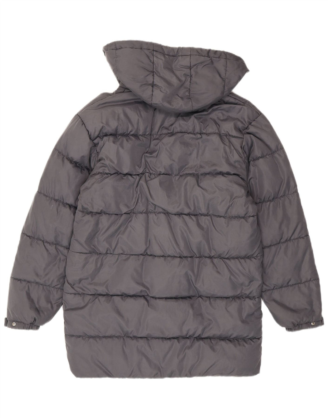 Ellesse Dame Hætte Oversized Polstret Frakke UK 6 XS Grå Nylon