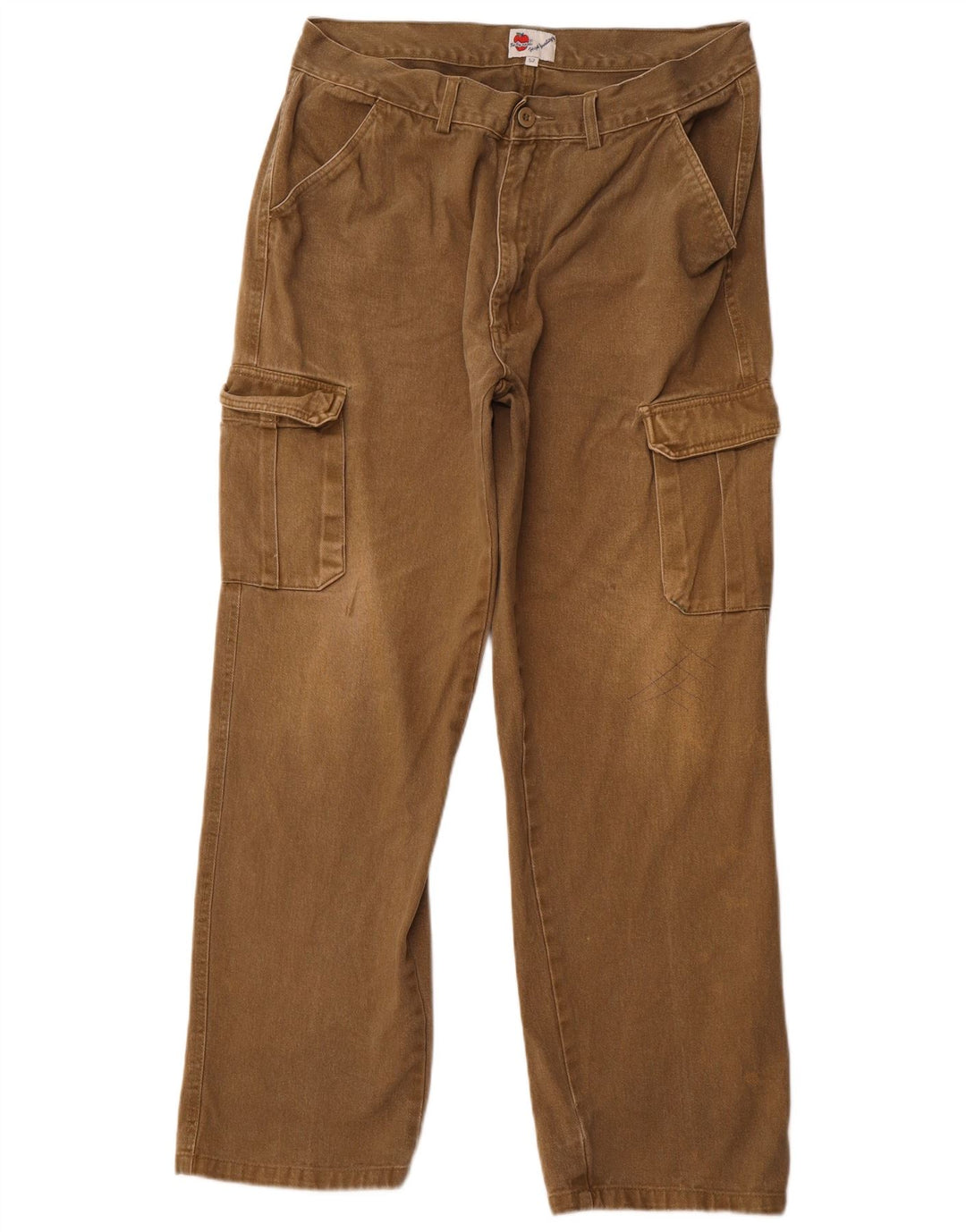 VINTAGE Straight Cargo bukser til mænd EU 52 XL W36 L30 Khaki Bomuld