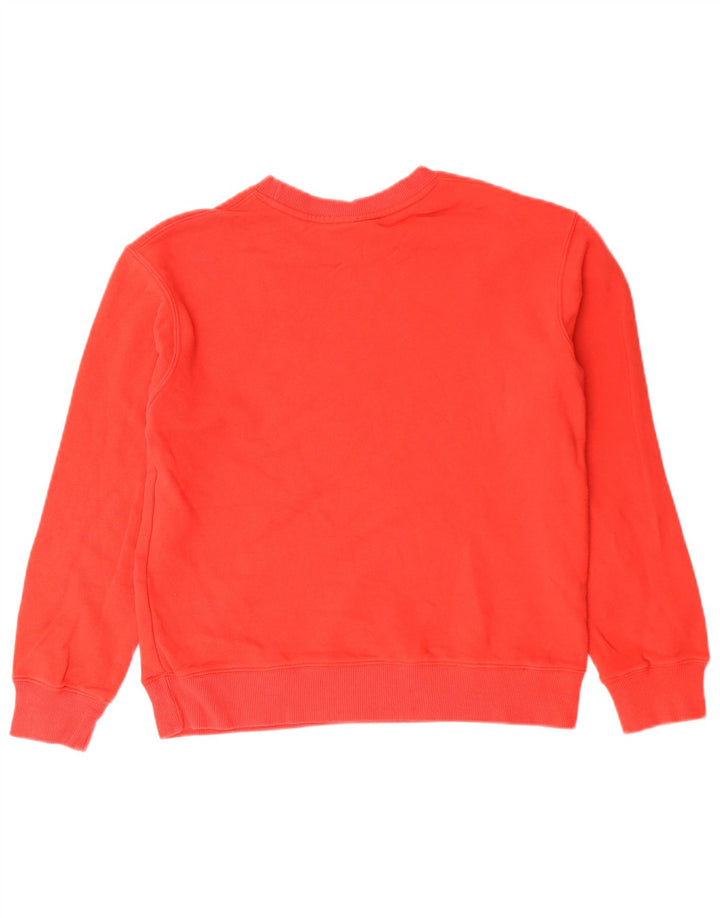 Champion Dame Sweatshirt Jumper UK 10 Lille Rød Bomuld