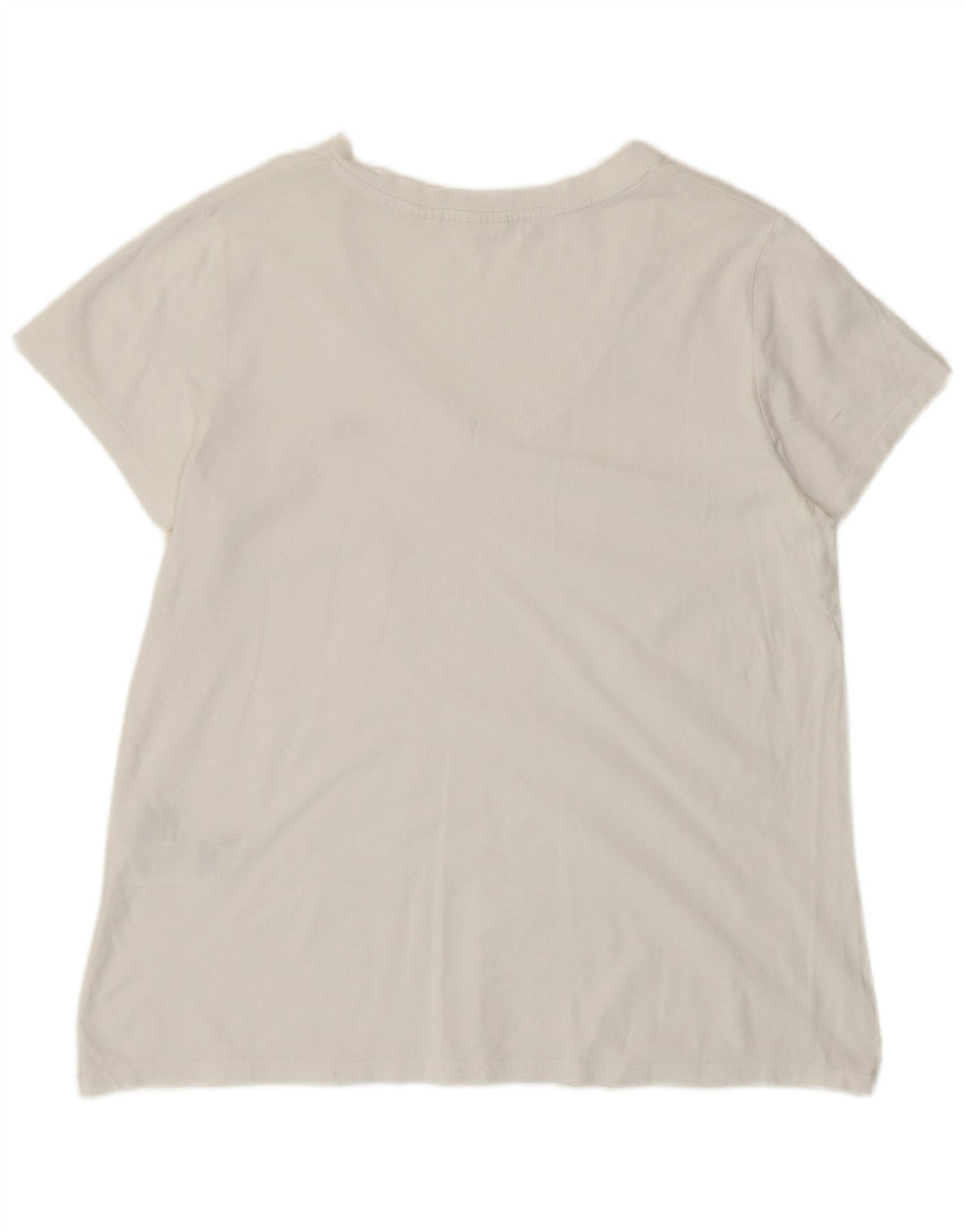 Levi's Dame T-Shirt Top UK 14 Stor Hvid Bomuld