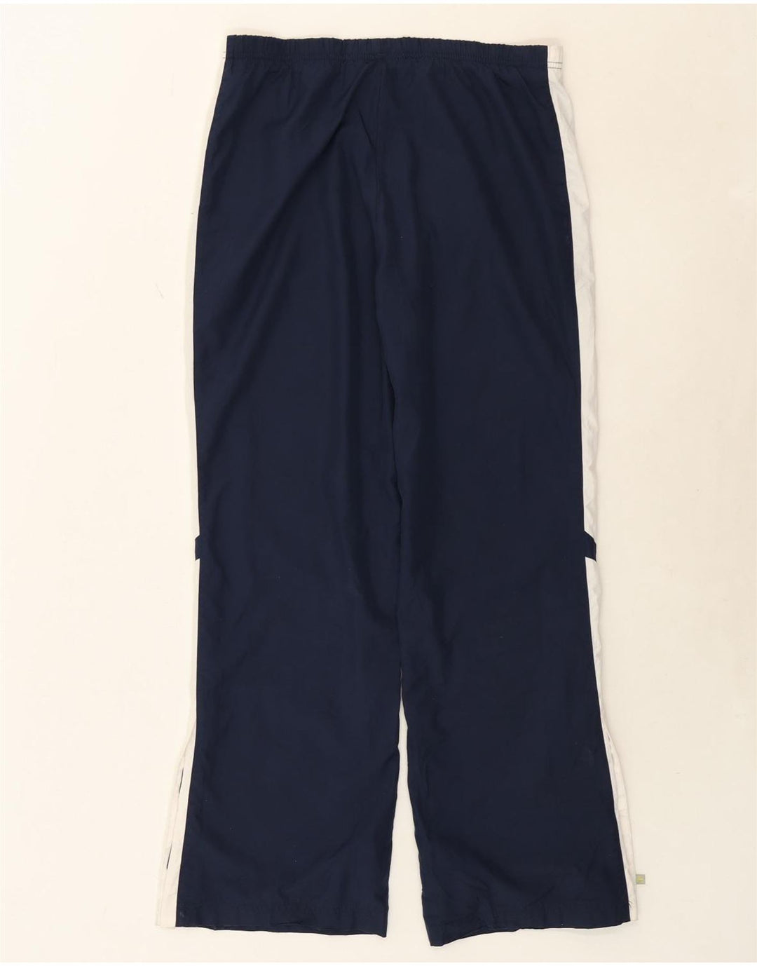 REEBOK Womens Tracksuit Trousers UK 10 Small Navy Blue Colourblock Vintage Reebok and Second-Hand Reebok from Messina Hembry 
