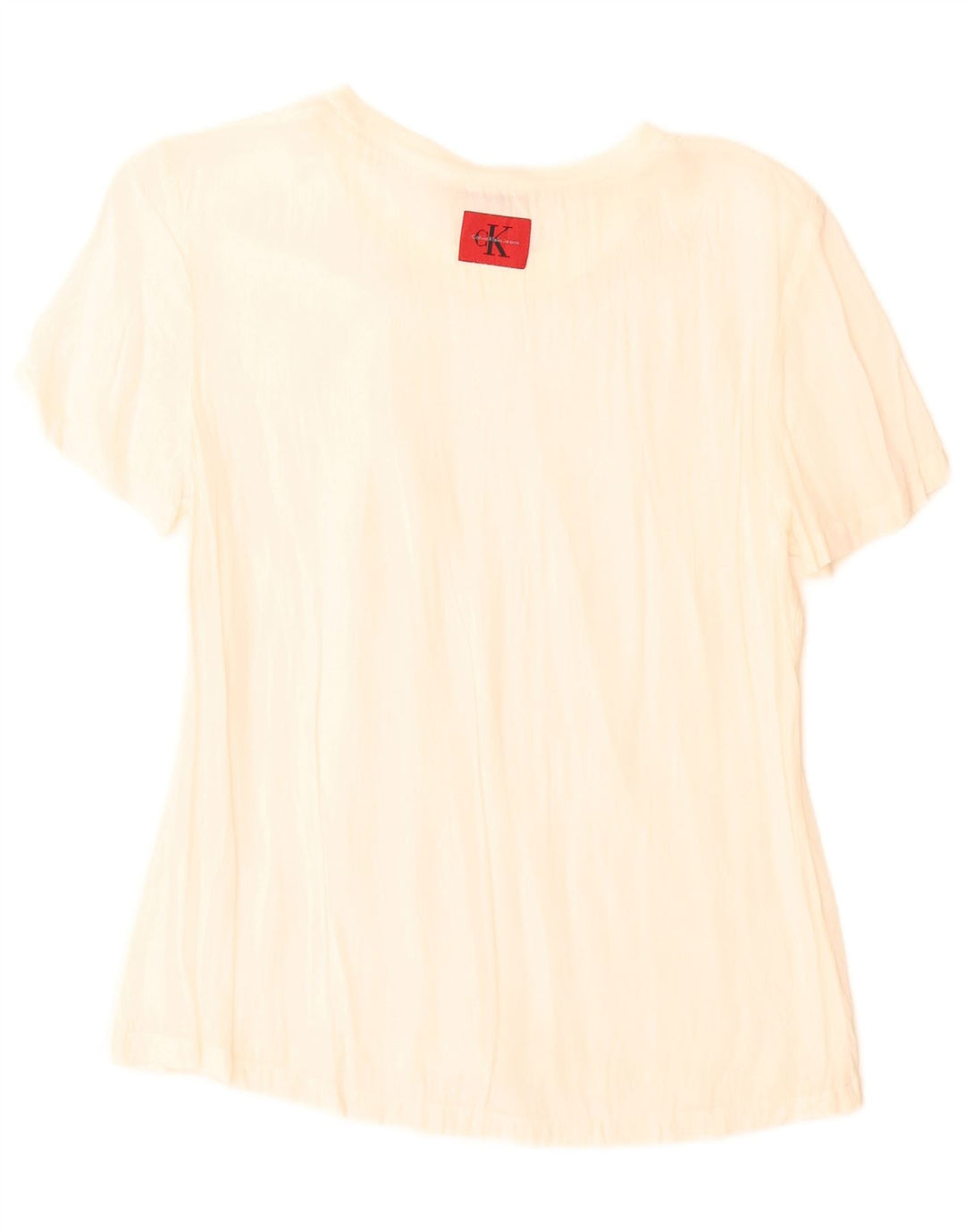 Calvin Klein Jeans Damebluse Top UK 10 Small Off White