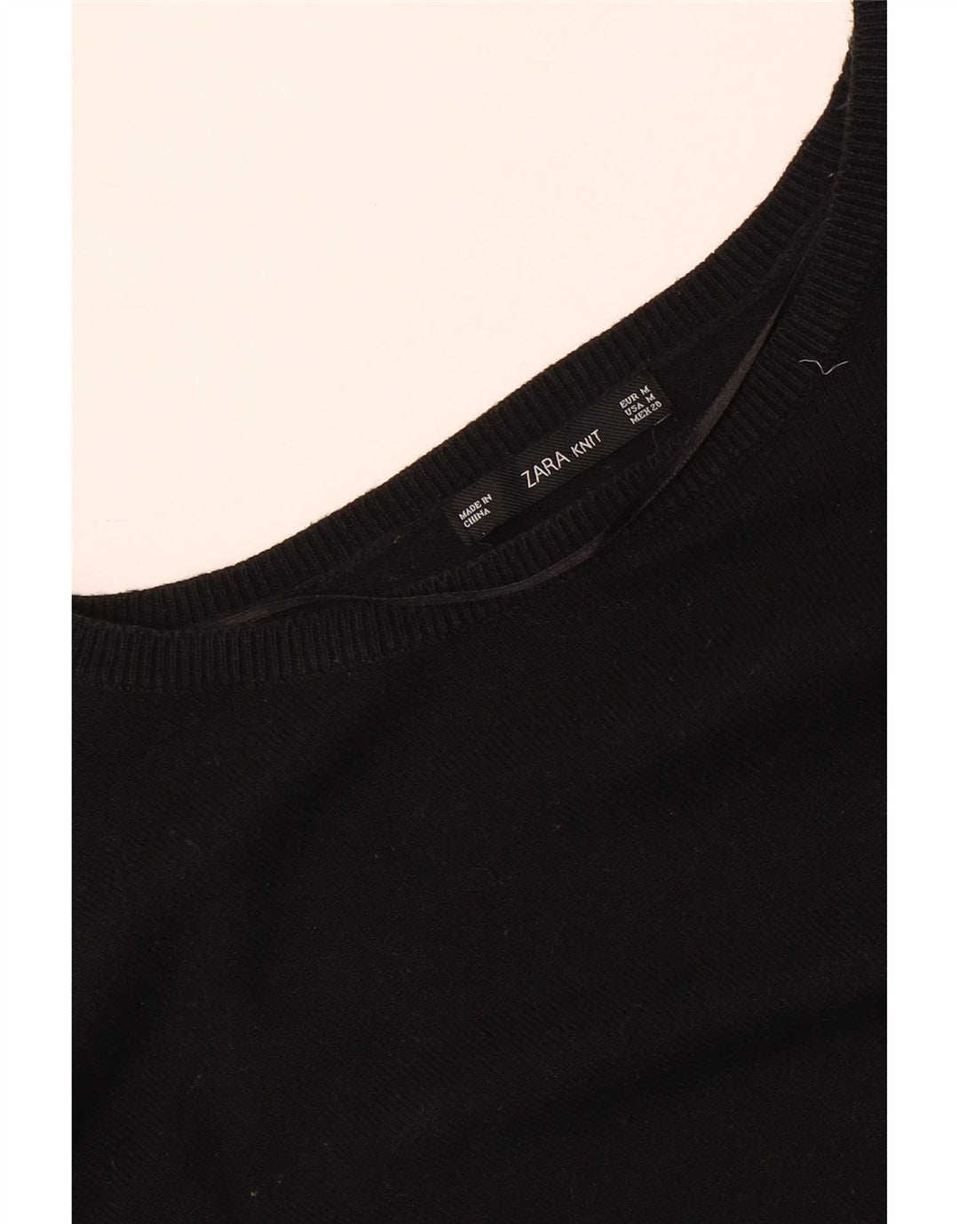 Zara Dame Oversized Boat Neck Jumper Sweater UK 14 Medium Black