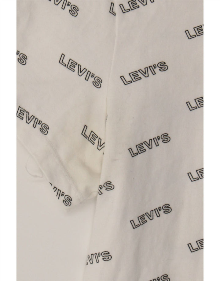 LEVI'S Girls Graphic T-Shirt Top 11-12 Years Medium White Cotton Vintage Levi's and Second-Hand Levi's from Messina Hembry 