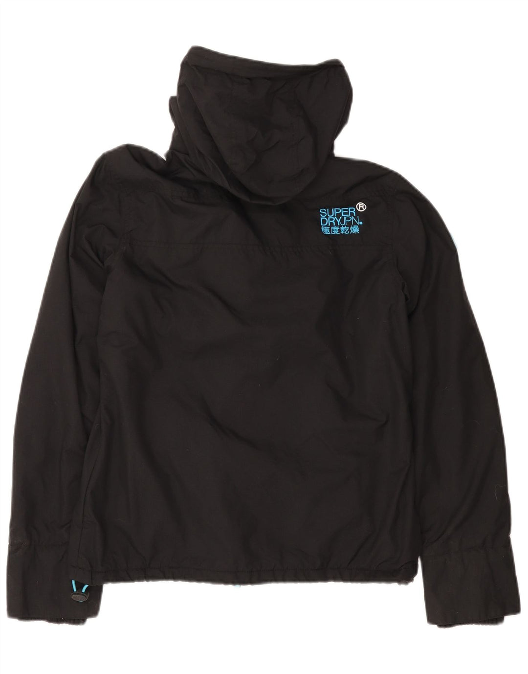 Superdry vindjakke til kvinder med hætte vindjakke UK 14 Medium Sort