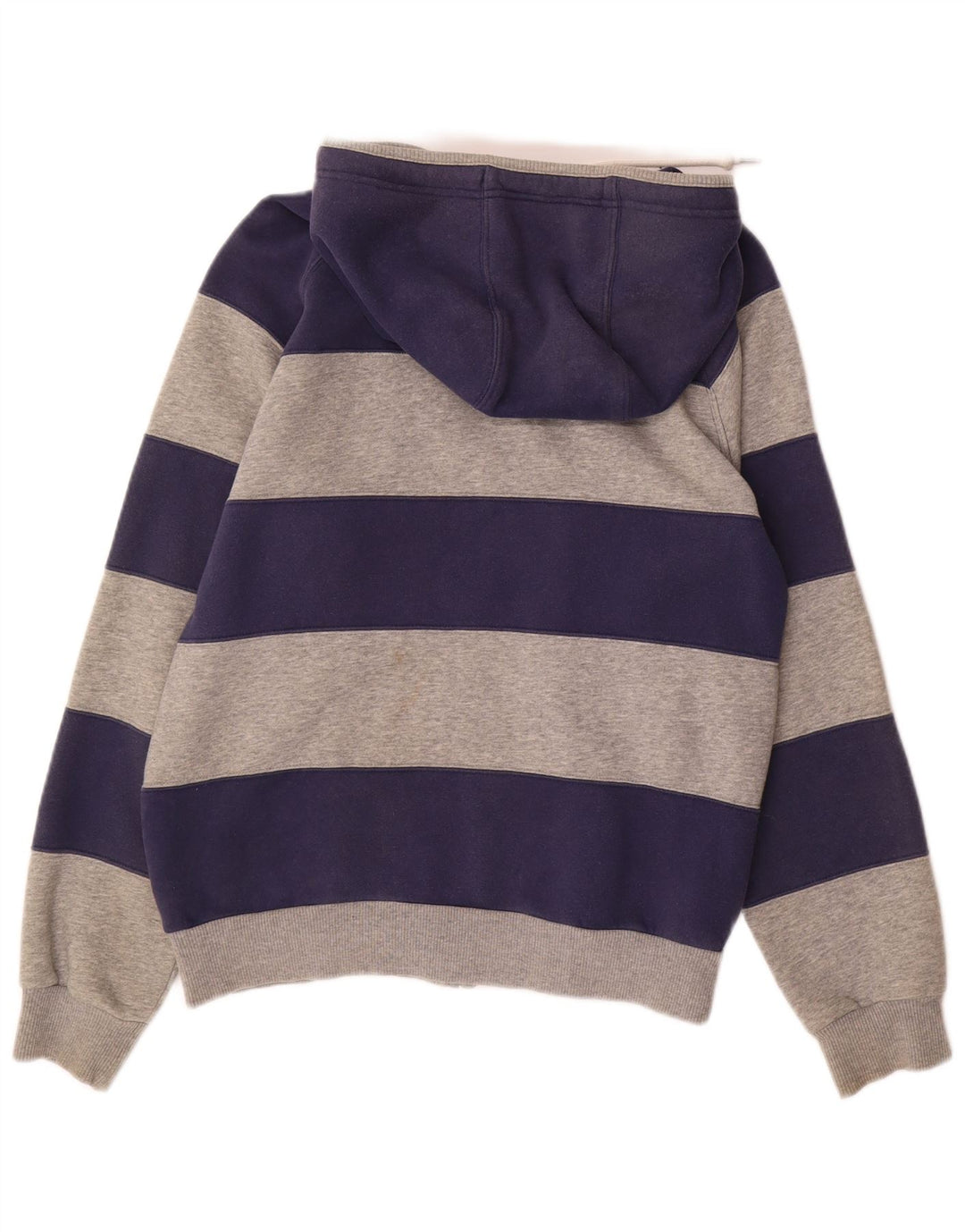 NIKE grafisk hættetrøje med lynlås til mænd UK 36/38 Lille marineblå stribet