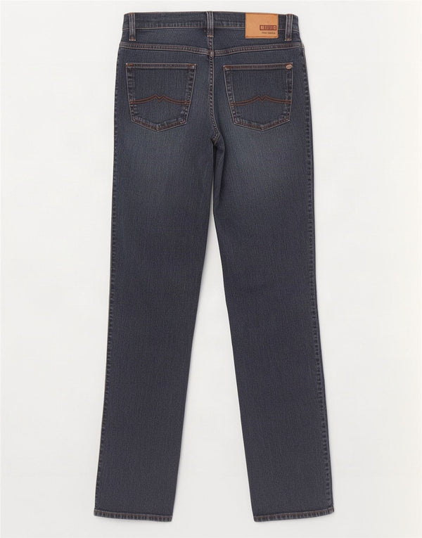 Mustang Mens Tramper Slim Fit Mid Rise Straight Jeans W34 L34 Blue Cotton