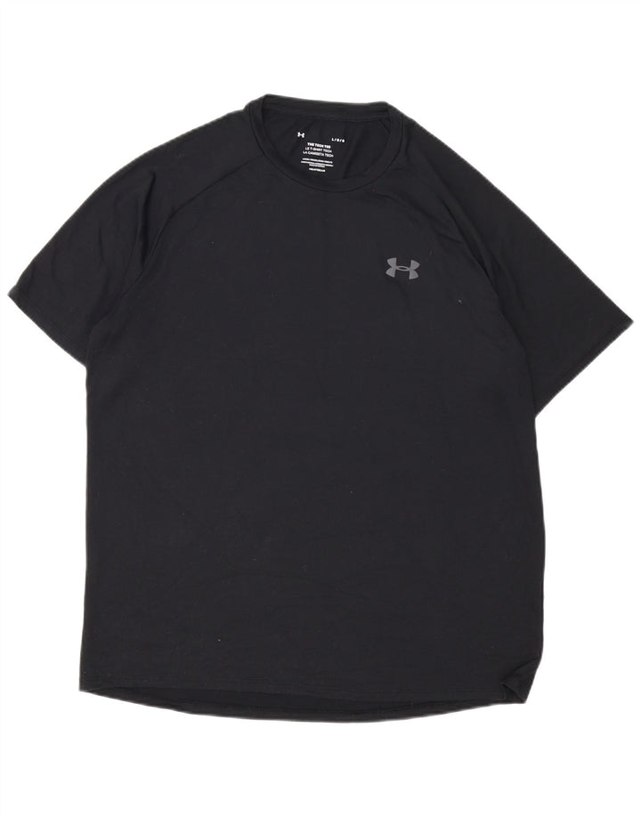 Under Armour Herre Heat Gear T-Shirt Top Stor Sort