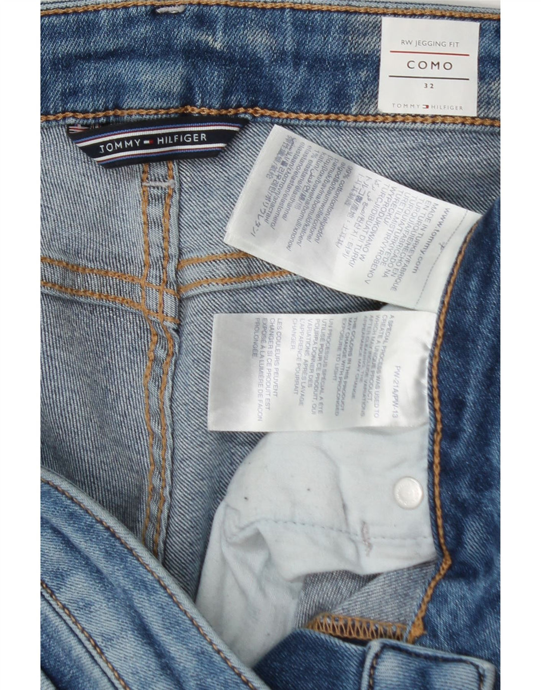 TOMMY HILFIGER Womens Como Jegging Jeans W32 L28 Blue Cotton Vintage Tommy Hilfiger and Second-Hand Tommy Hilfiger from Messina Hembry 