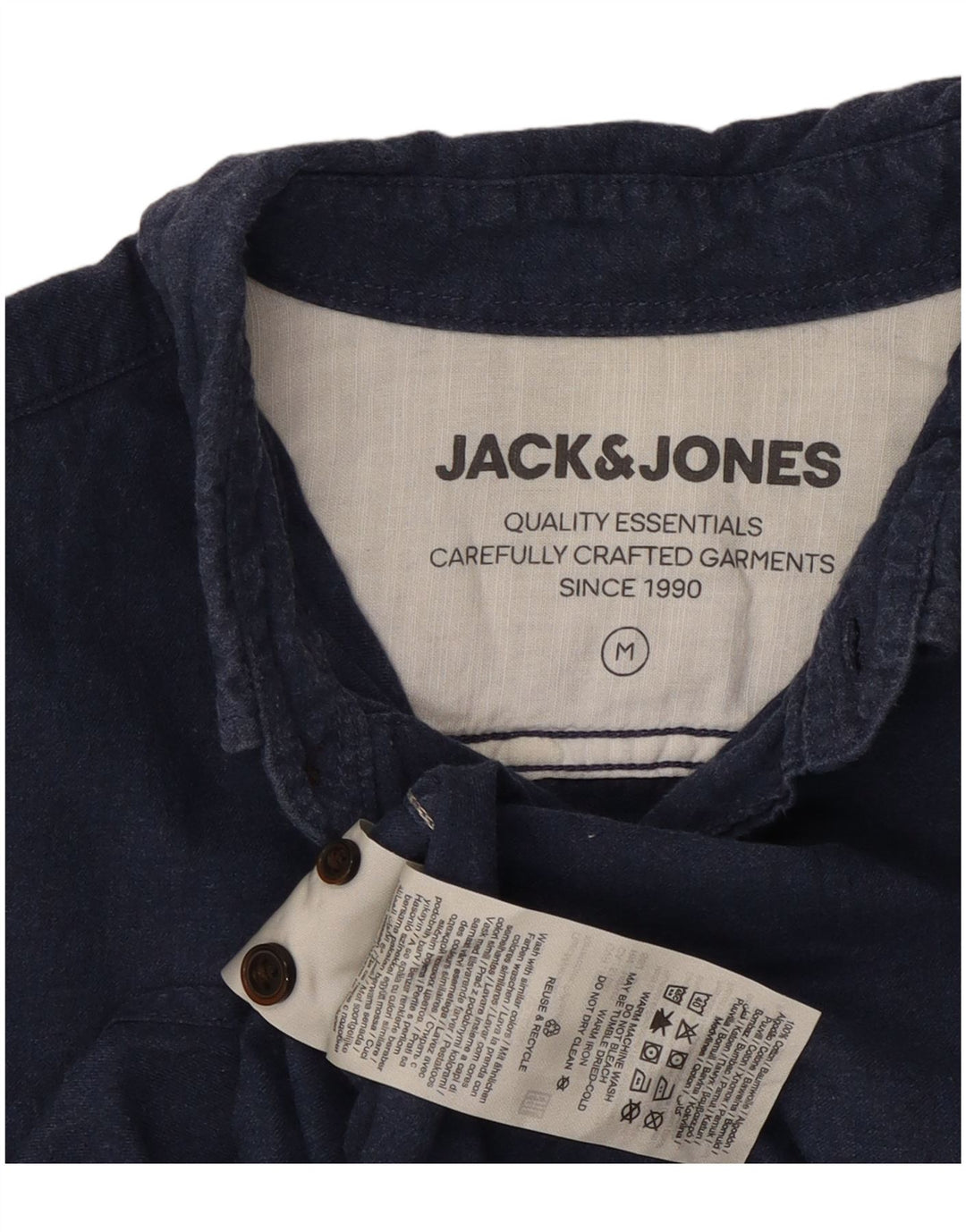Jack & Jones herreskjorte medium marineblå bomuld