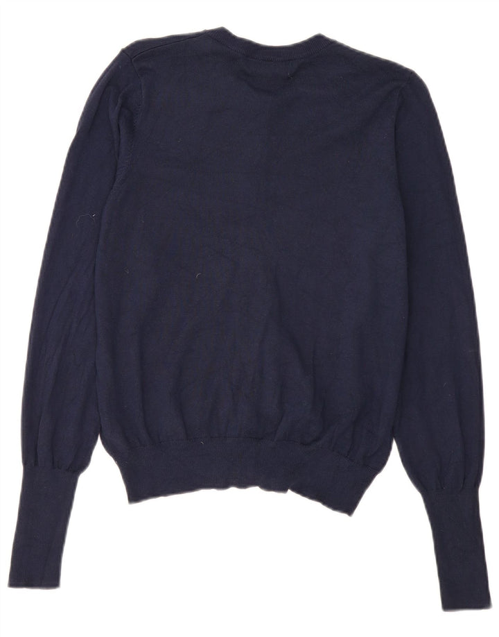Marks & Spencer Dame Cardigan Sweater UK 12 Medium Navy Blue Viscose