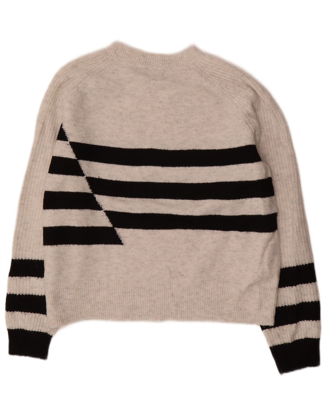 MARKS & SPENCER Dame Boat Neck sweater UK 14 Mellem hvid stribet