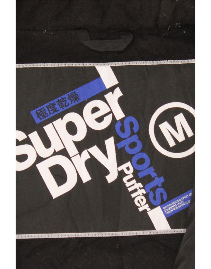 Superdry Polstret Gilet med hætte til mænd UK 38 medium sort polyester