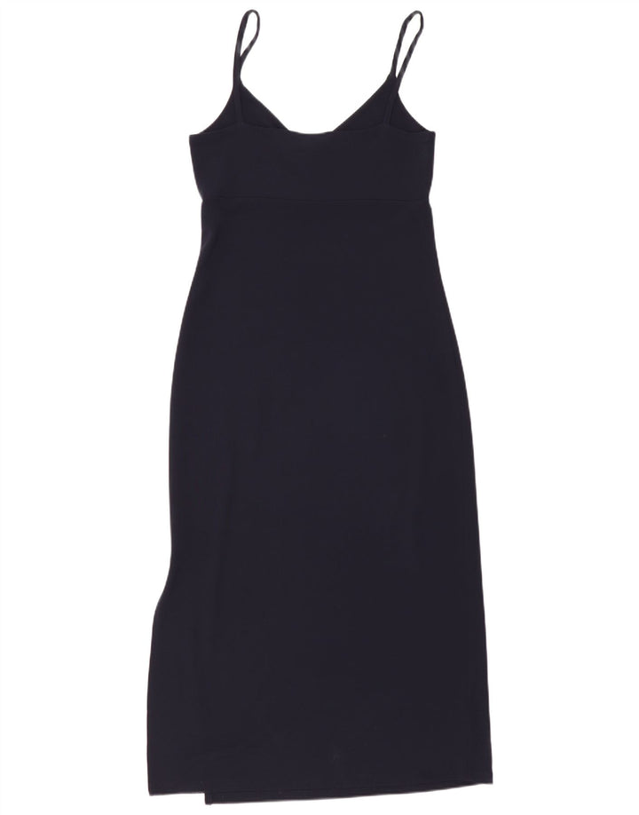 Gap Dame ærmeløs Maxikjole UK 12 Medium Navy Blue Rayon