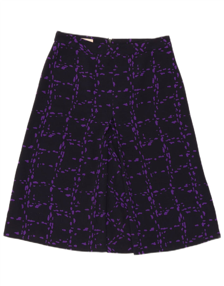 Stefanel A-line nederdel til kvinder EU 34 XS W26 sort ternet polyester