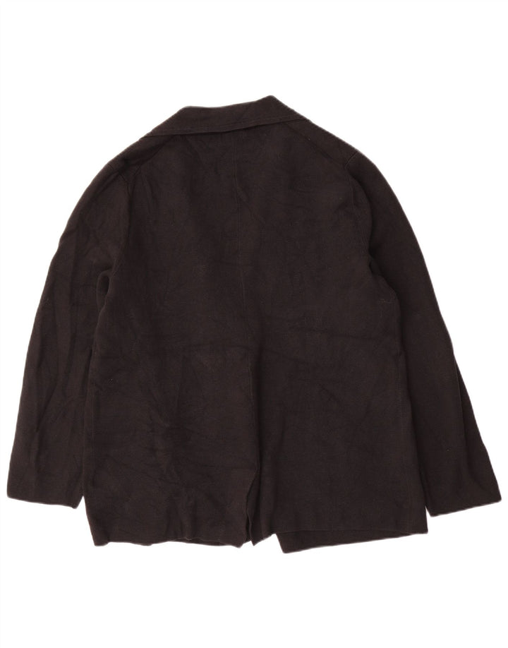 J. CREW Dame 2-knaps blazerjakke UK 14 Medium Sort Bomuld