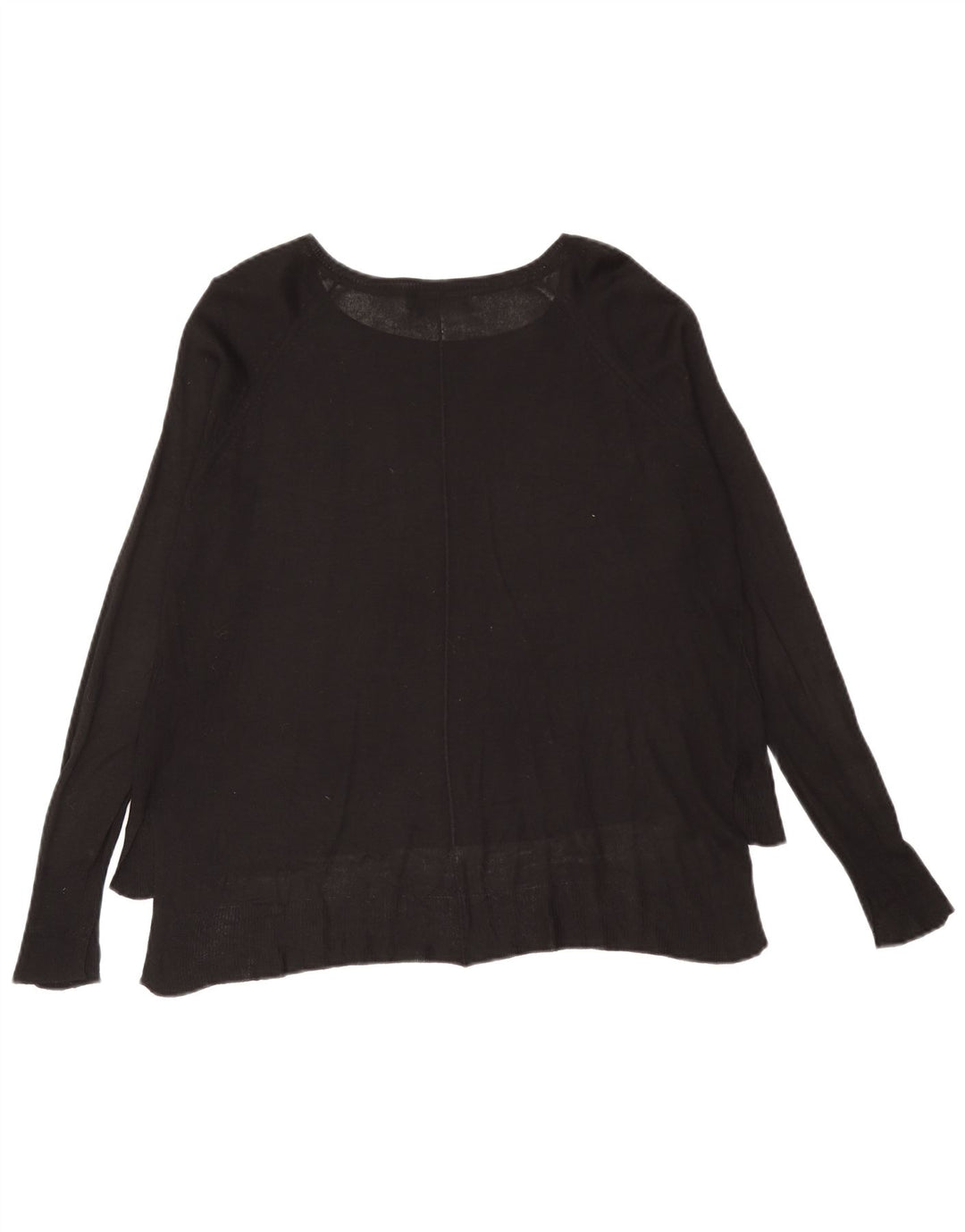 Zara Dame Oversized Top Langærmet UK 10 Small Black Viscose