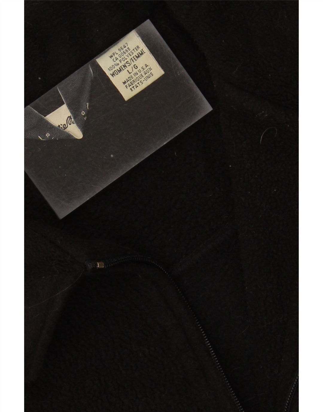 EDDIE BAUER Womens Oversized Fleece Jacket UK 16 Large Black Polyester Vintage Eddie Bauer and Second-Hand Eddie Bauer from Messina Hembry 