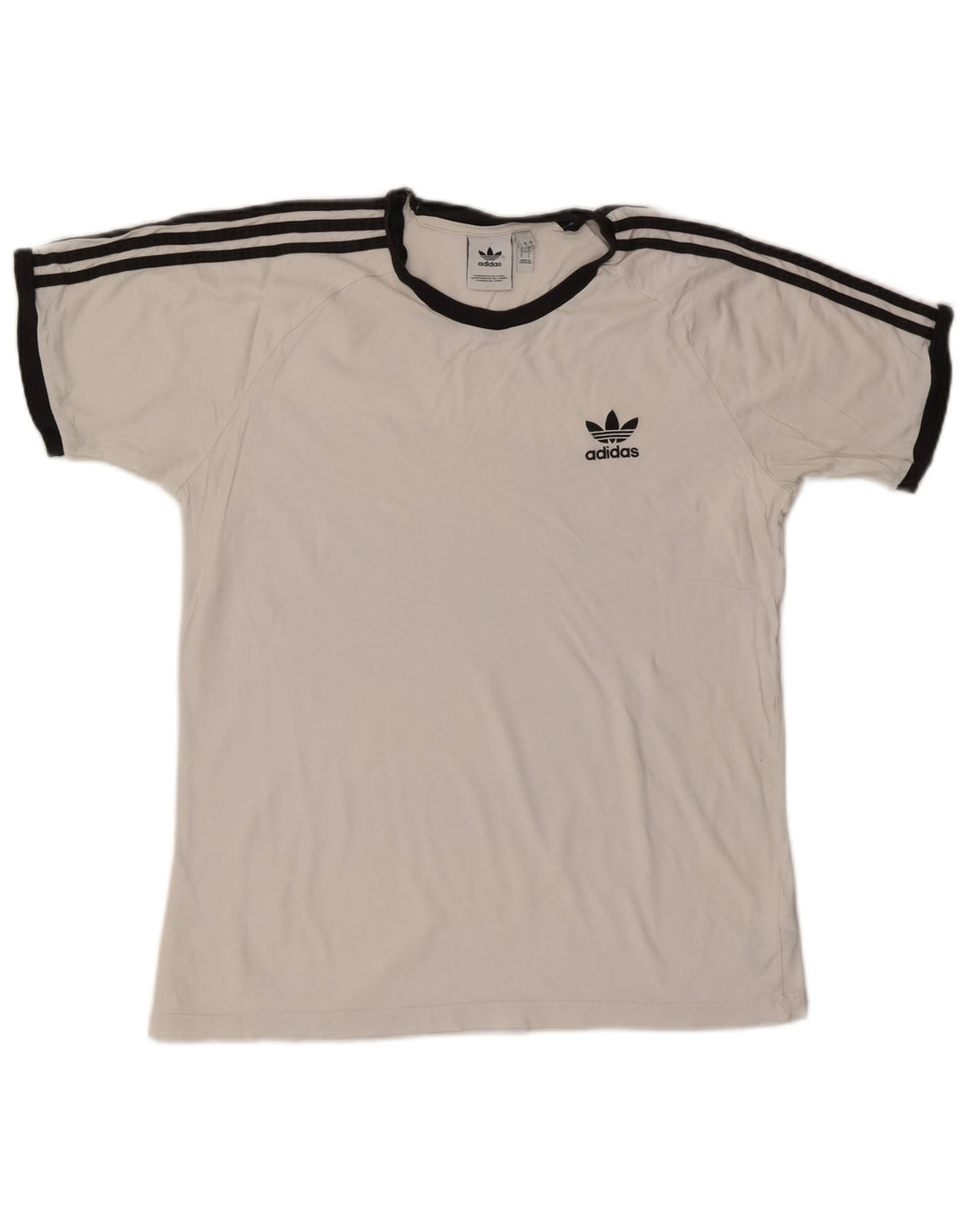 ADIDAS Herre T-Shirt Top Stor Hvid Bomuld
