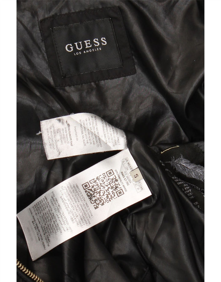 Guess Polstret jakke til kvinder UK 10 Lille sort polyester