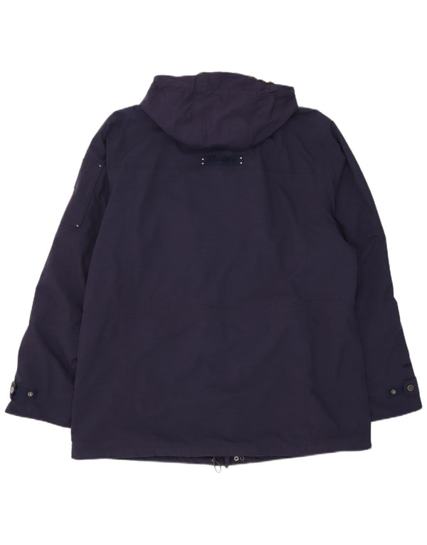 Schoffel Herre Hooded Utility Jacket UK 48 4XL Navy Blue