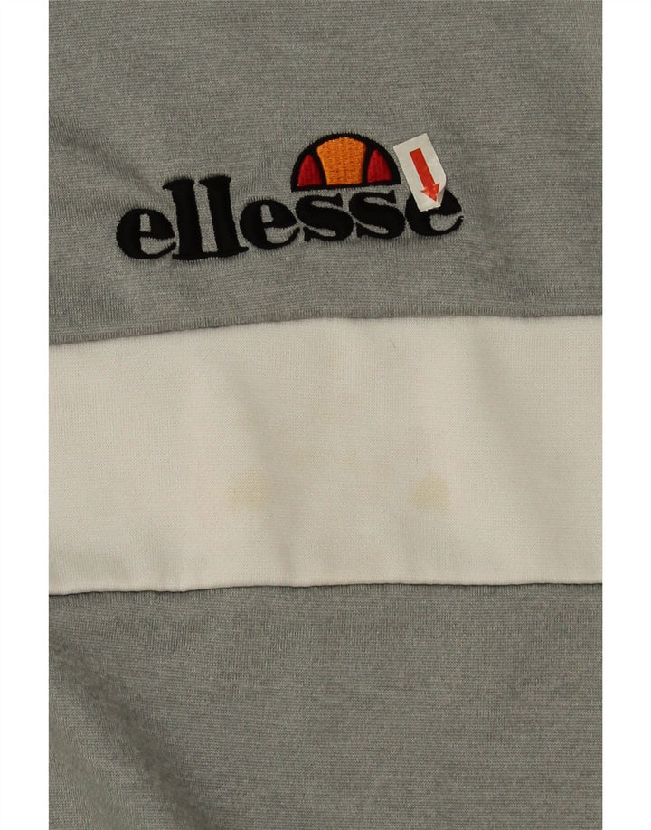 Ellesse Herre Grafisk Sweatshirt Jumper Lille Grå Colourblock Polyester
