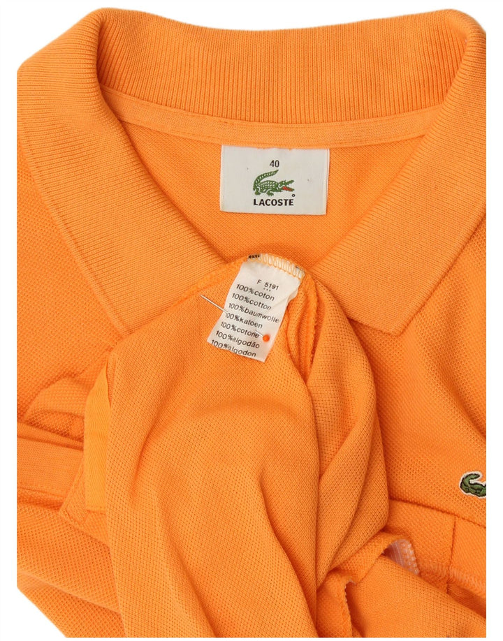 Lacoste ærmeløs skjortebluse til kvinder Størrelse 40 Medium Orange Bomuld