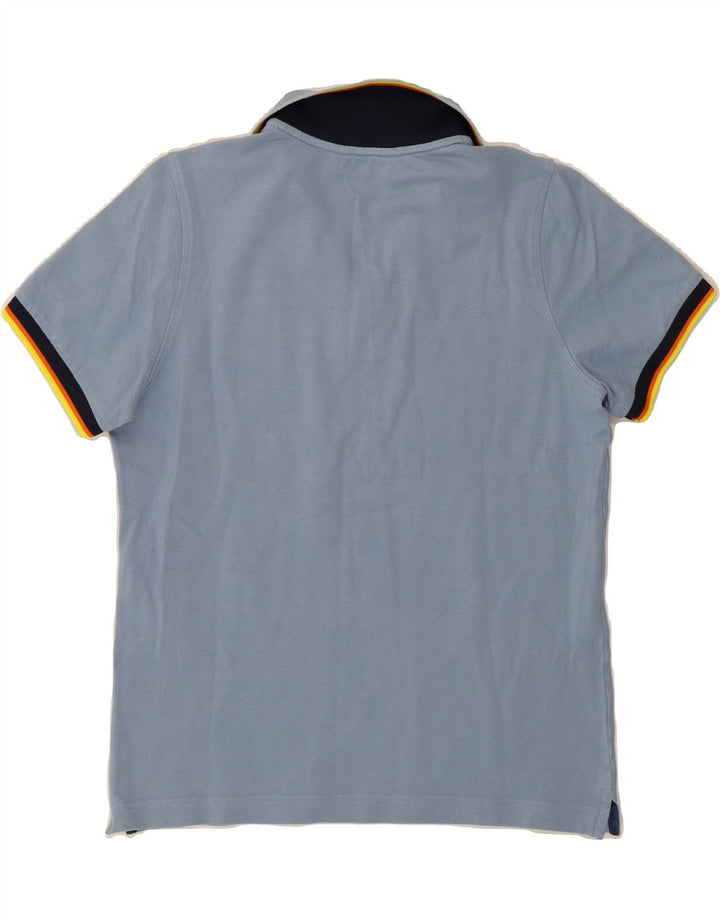 K-WAY Boys Polo Shirt 13-14 Years Small Blue Vintage K-Way and Second-Hand K-Way from Messina Hembry 