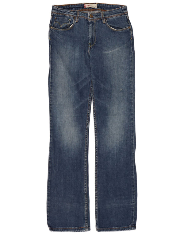 LEVI'S Dame 627 Bootcut Jeans W29 L34 Blå Bomuld