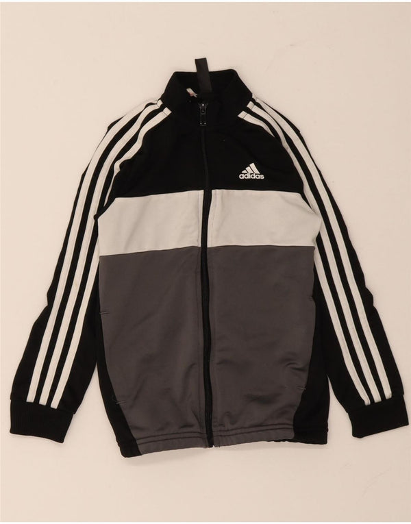 Adidas Træningsdragt Topjakke til drenge 7-8 år Sort Colourblock Polyester