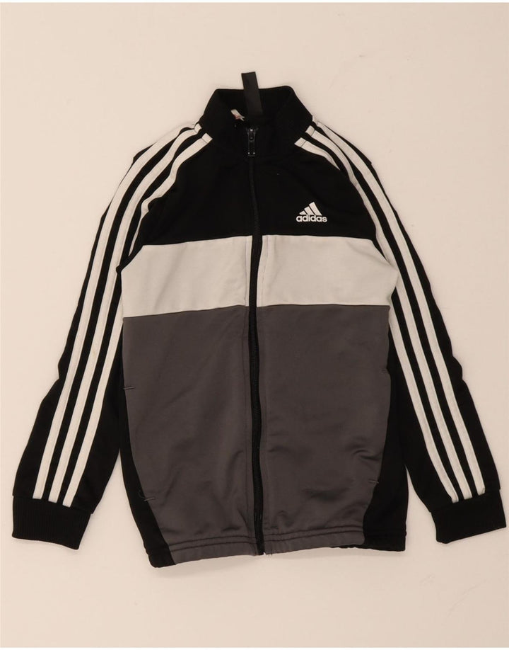 Adidas Træningsdragt Topjakke til drenge 7-8 år Sort Colourblock Polyester
